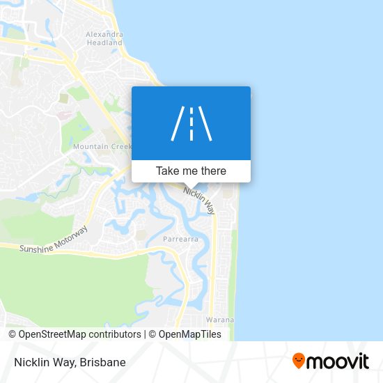 Nicklin Way map