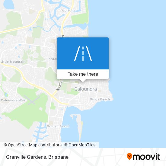 How to get to Granville Gardens, Moffat Beach by bus or train?