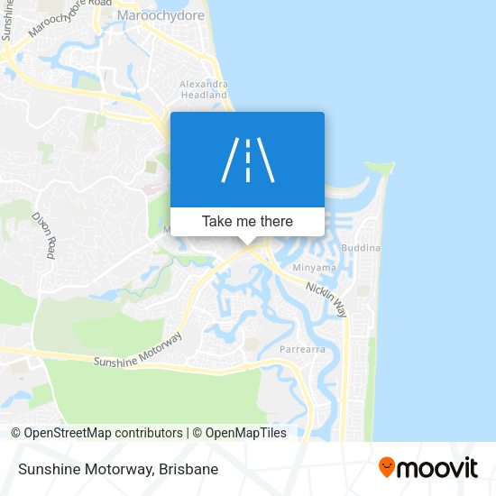 Sunshine Motorway map