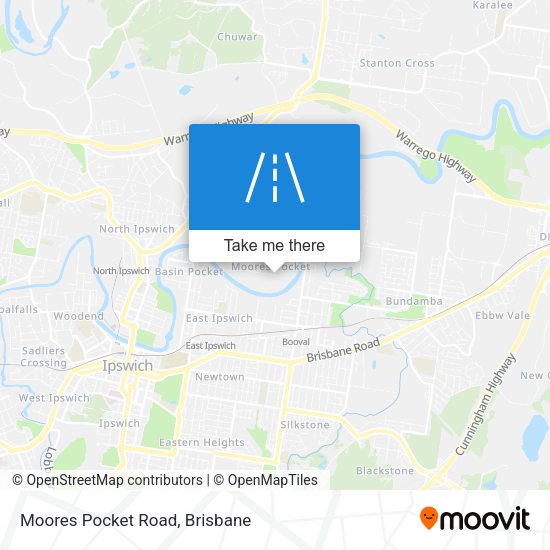 Moores Pocket Road map