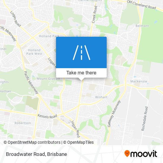 Mapa Broadwater Road