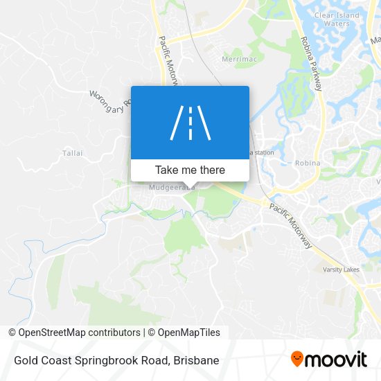 Gold Coast Springbrook Road map