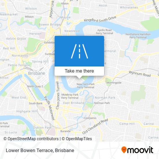 Lower Bowen Terrace map