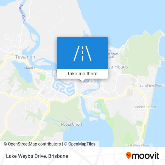 Lake Weyba Drive map