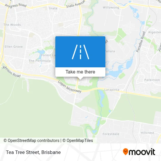 Mapa Tea Tree Street