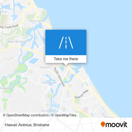 Hawaii Avenue map