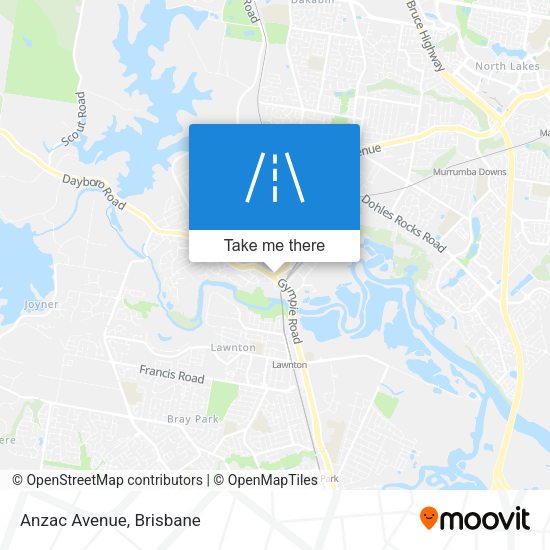 Anzac Avenue map