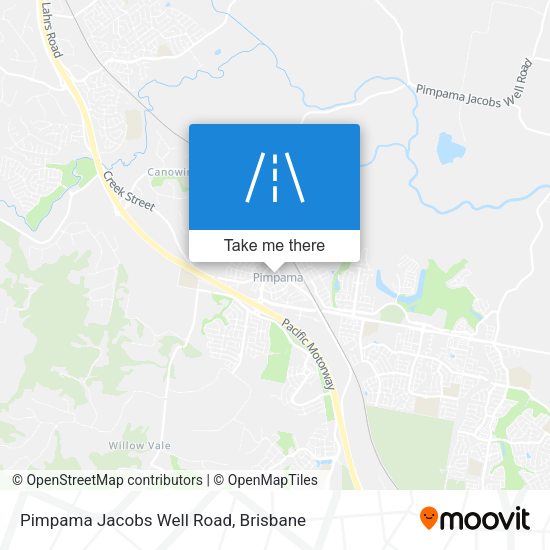 Pimpama Jacobs Well Road map