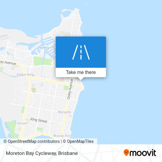 Moreton Bay Cycleway map