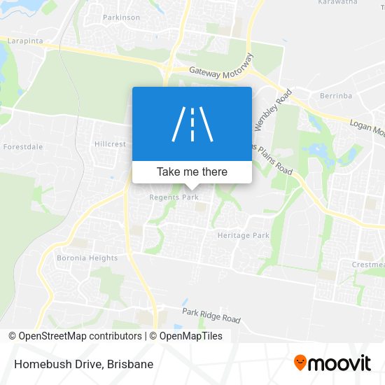 Homebush Drive map