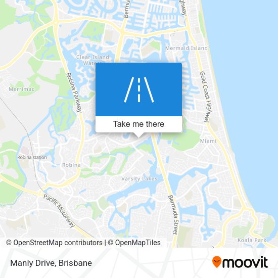 Manly Drive map