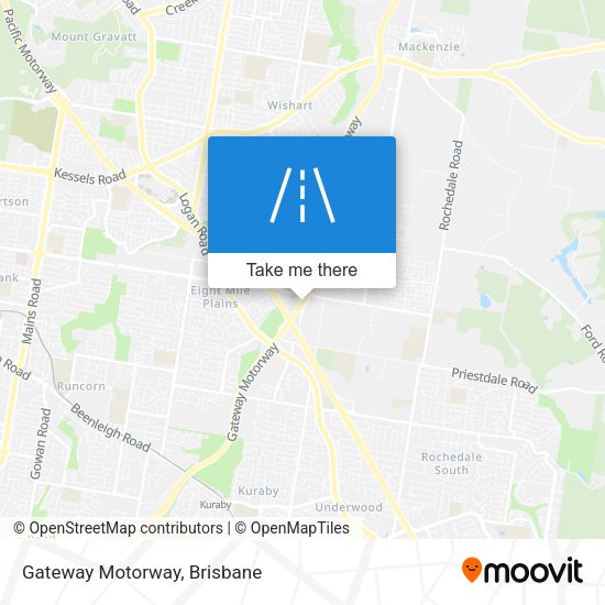 Gateway Motorway map