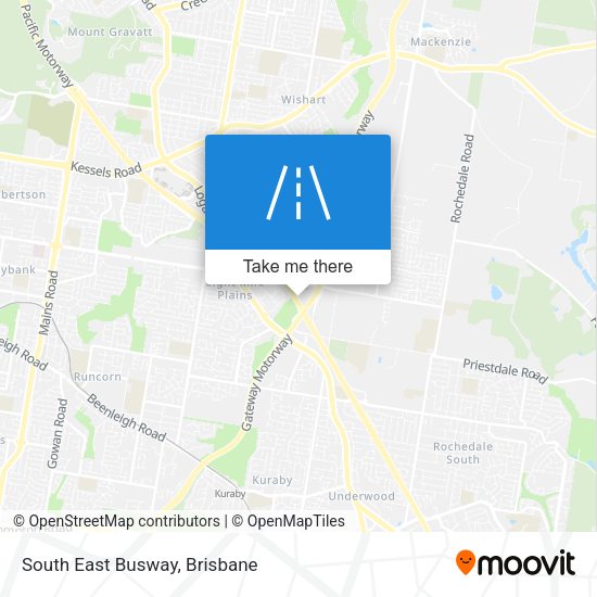 South East Busway map