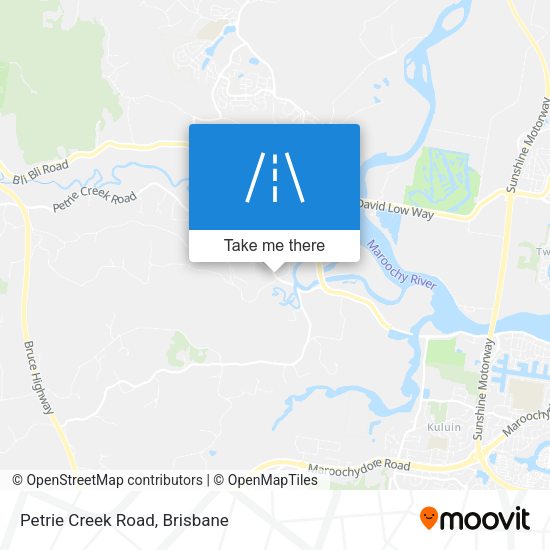Petrie Creek Road map