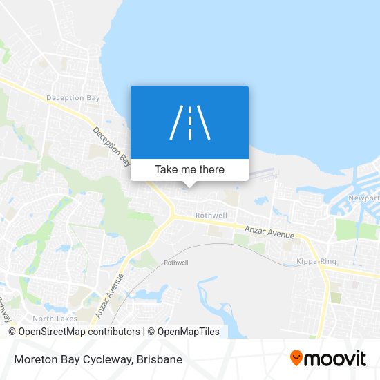 Moreton Bay Cycleway map