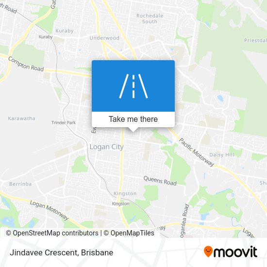 Jindavee Crescent map