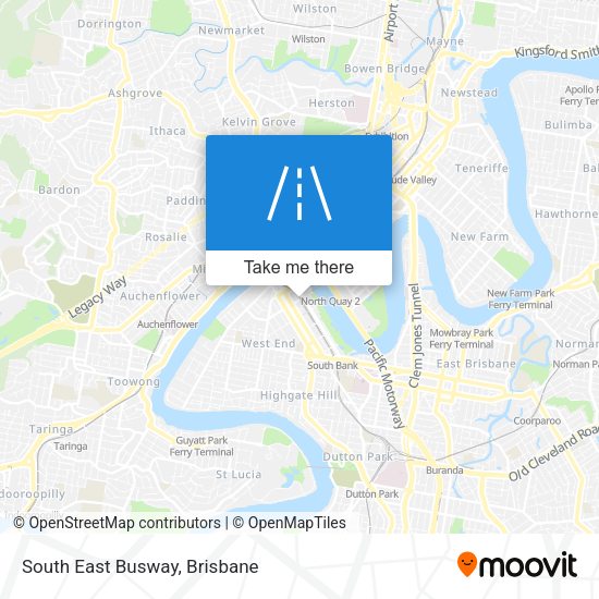 South East Busway map