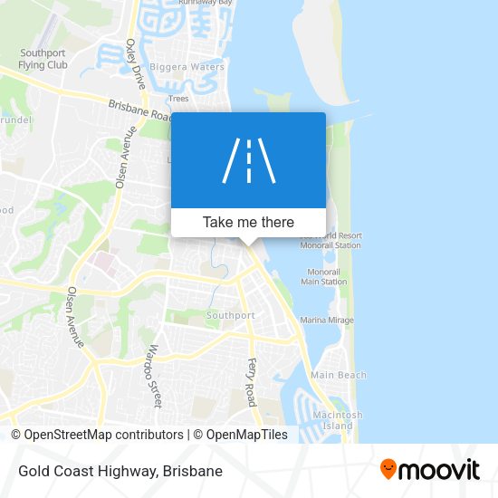 Gold Coast Highway map