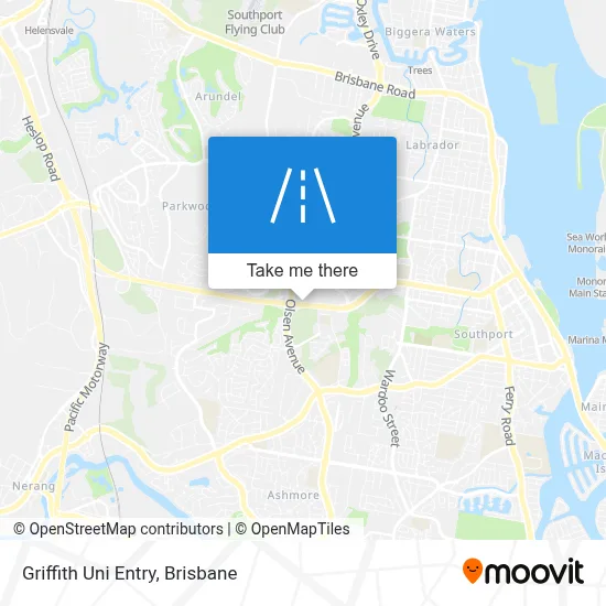 Mapa Griffith Uni Entry