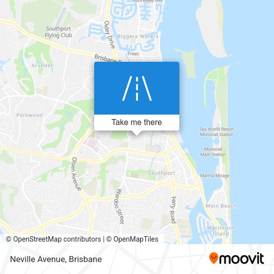 Neville Avenue map