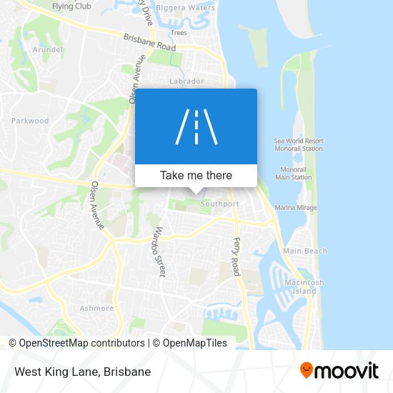 West King Lane map