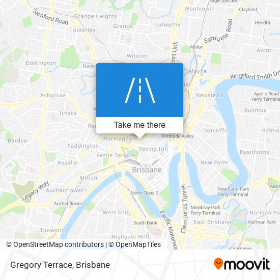 Gregory Terrace map