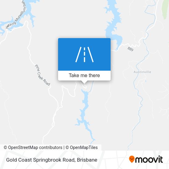 Gold Coast Springbrook Road map
