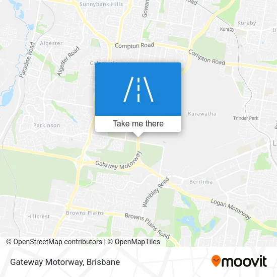 Gateway Motorway map