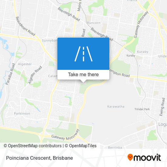 Poinciana Crescent map