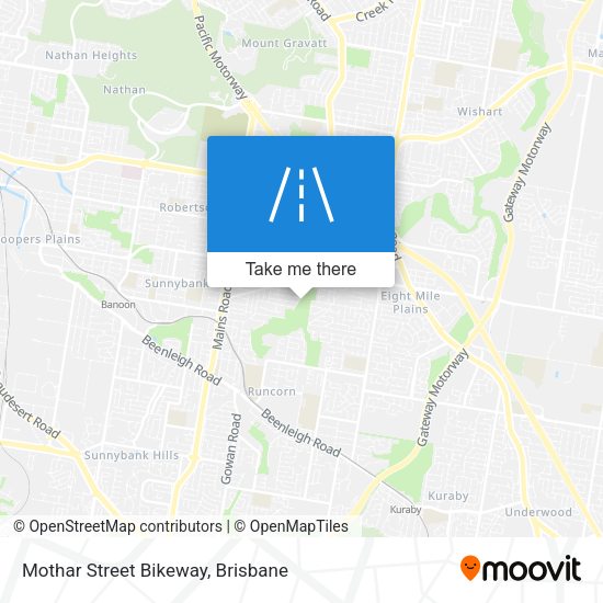 Mothar Street Bikeway map