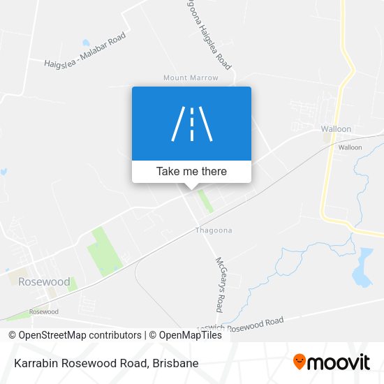 Karrabin Rosewood Road map