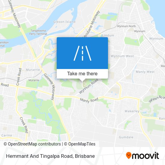 Hemmant And Tingalpa Road map