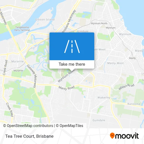 Mapa Tea Tree Court