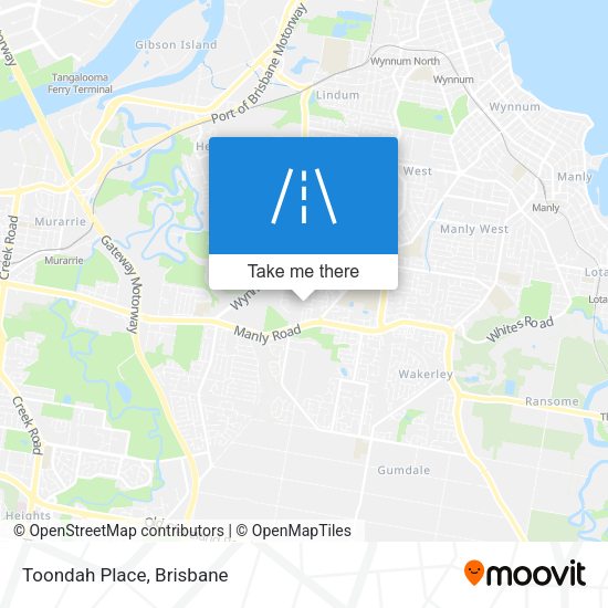 Toondah Place map