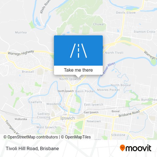 Tivoli Hill Road map