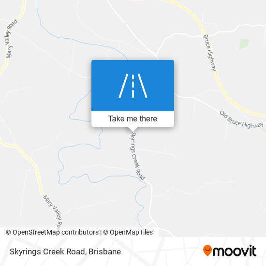 Skyrings Creek Road map