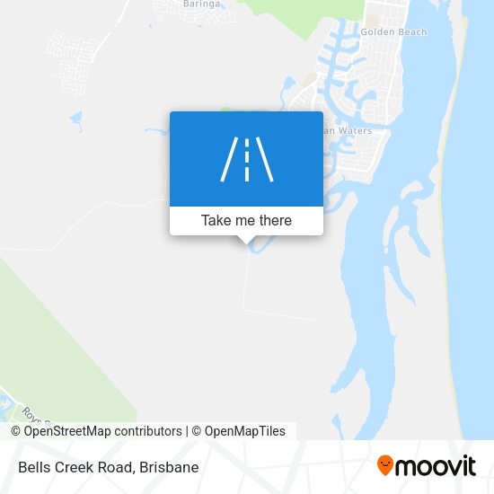 Bells Creek Road map