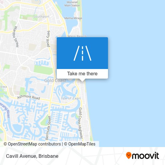 Cavill Avenue map