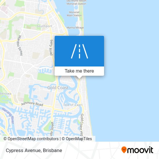 Cypress Avenue map