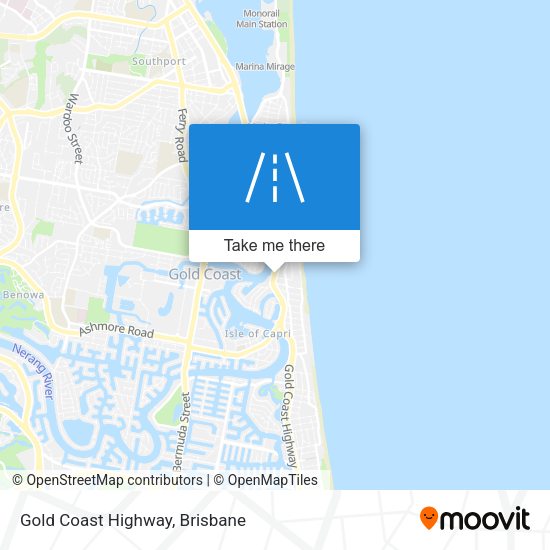 Gold Coast Highway map