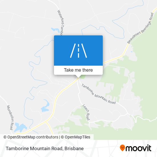 Tamborine Mountain Road map