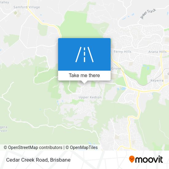 Cedar Creek Road map