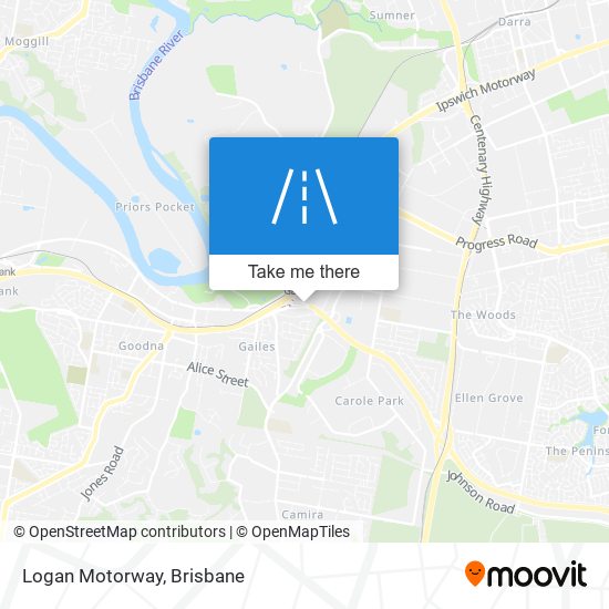 Mapa Logan Motorway