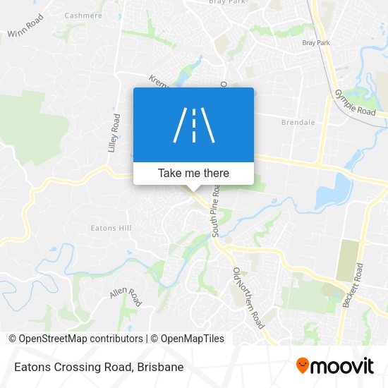 Eatons Crossing Road map