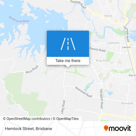 Hemlock Street map
