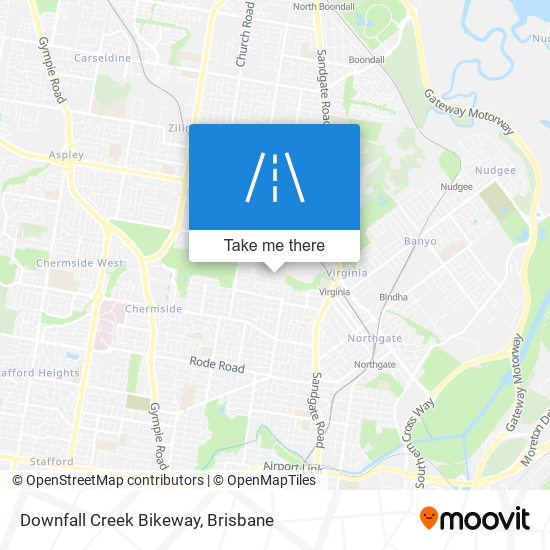 Mapa Downfall Creek Bikeway