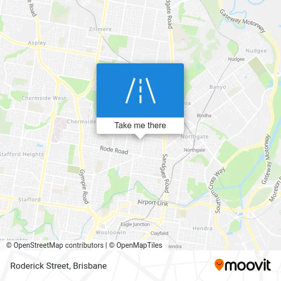 Mapa Roderick Street