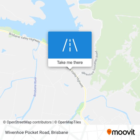 Wivenhoe Pocket Road map