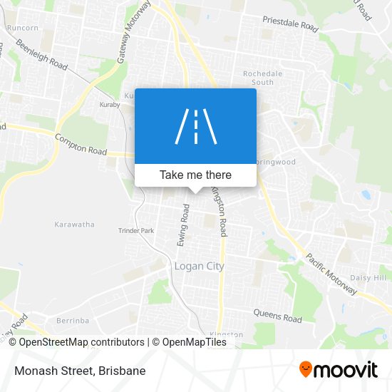 Monash Street map