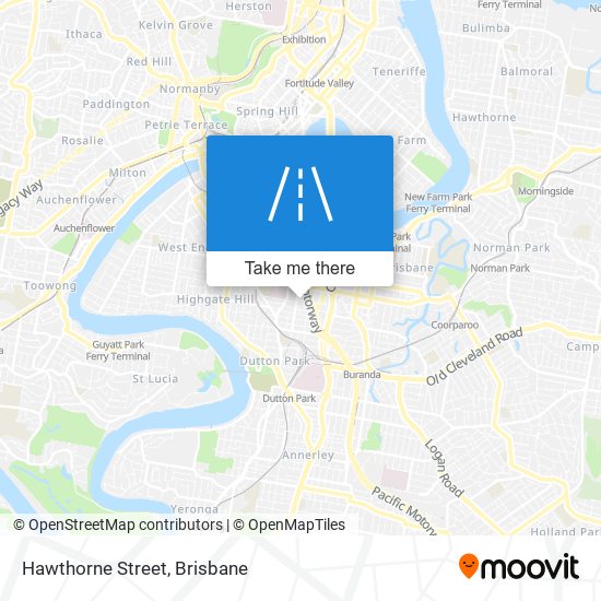 Hawthorne Street map